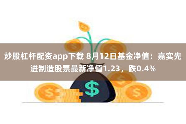 炒股杠杆配资app下载 8月12日基金净值：嘉实先进制造股票最新净值1.23，跌0.4%